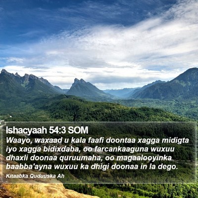 Ishacyaah 54:3 SOM Bible Verse Image