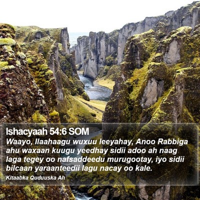 Ishacyaah 54:6 SOM Bible Verse Image