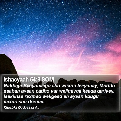 Ishacyaah 54:8 SOM Bible Verse Image