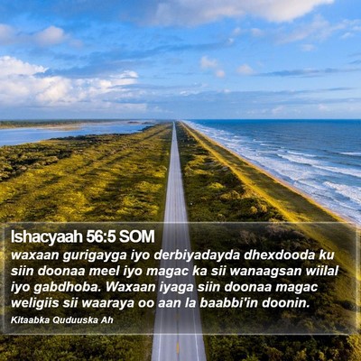 Ishacyaah 56:5 SOM Bible Verse Image