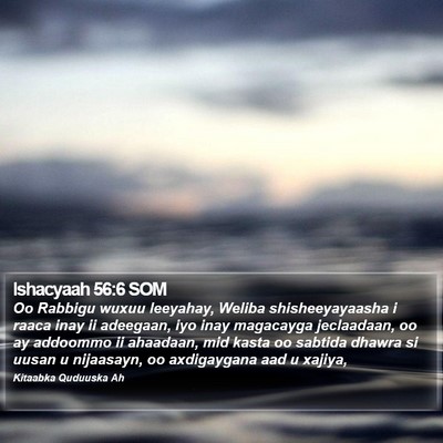 Ishacyaah 56:6 SOM Bible Verse Image