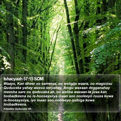 Ishacyaah 57:15 SOM Bible Verse Image