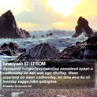 Ishacyaah 57:17 SOM Bible Verse Image