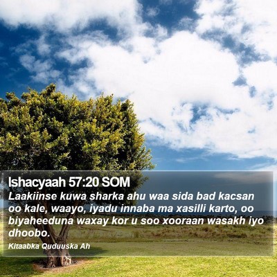 Ishacyaah 57:20 SOM Bible Verse Image
