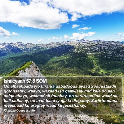 Ishacyaah 57:8 SOM Bible Verse Image