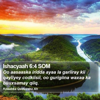 Ishacyaah 6:4 SOM Bible Verse Image