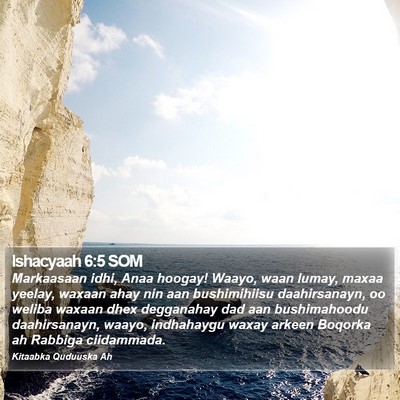 Ishacyaah 6:5 SOM Bible Verse Image