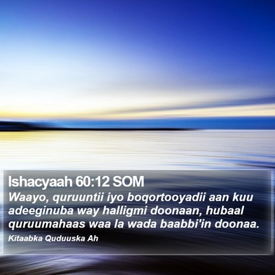 Ishacyaah 60:12 SOM Bible Verse Image