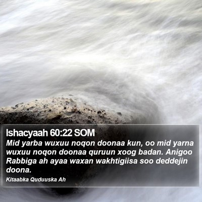 Ishacyaah 60:22 SOM Bible Verse Image