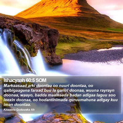 Ishacyaah 60:5 SOM Bible Verse Image