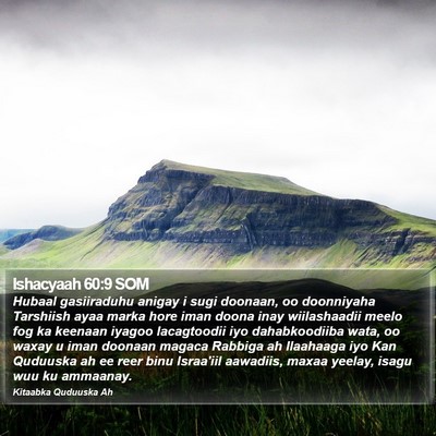 Ishacyaah 60:9 SOM Bible Verse Image