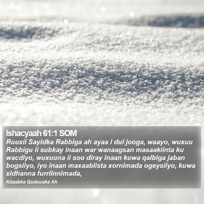 Ishacyaah 61:1 SOM Bible Verse Image