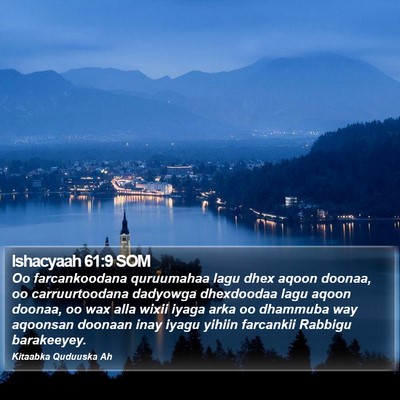 Ishacyaah 61:9 SOM Bible Verse Image
