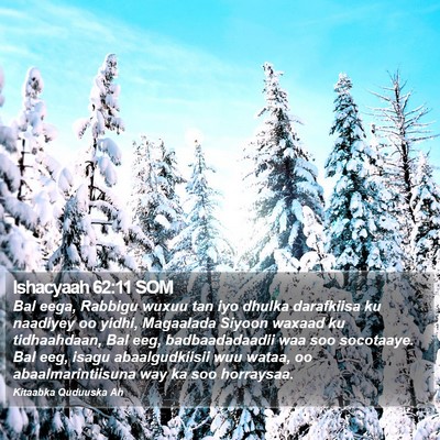 Ishacyaah 62:11 SOM Bible Verse Image