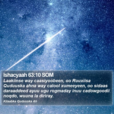 Ishacyaah 63:10 SOM Bible Verse Image