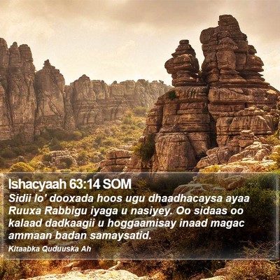 Ishacyaah 63:14 SOM Bible Verse Image