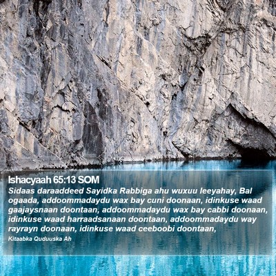 Ishacyaah 65:13 SOM Bible Verse Image