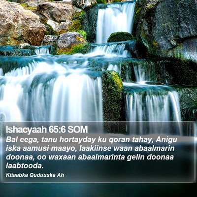 Ishacyaah 65:6 SOM Bible Verse Image