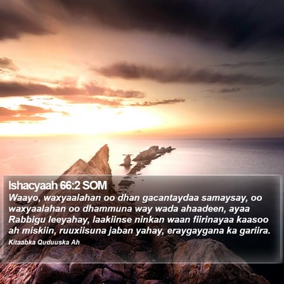 Ishacyaah 66:2 SOM Bible Verse Image