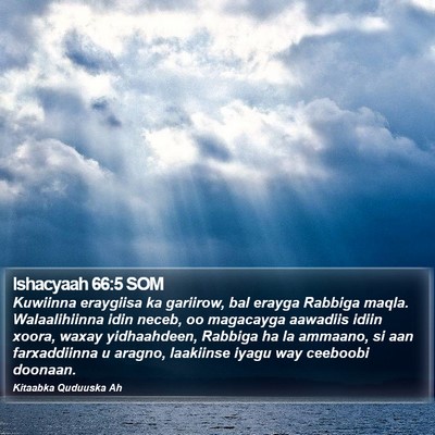 Ishacyaah 66:5 SOM Bible Verse Image