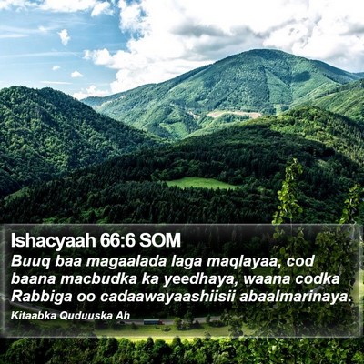 Ishacyaah 66:6 SOM Bible Verse Image
