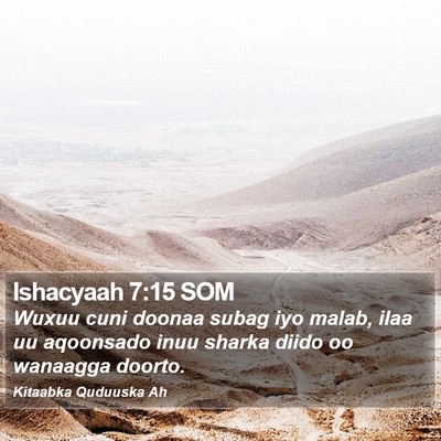 Ishacyaah 7:15 SOM Bible Verse Image