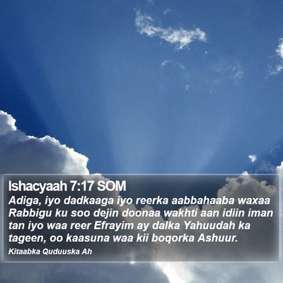 Ishacyaah 7:17 SOM Bible Verse Image
