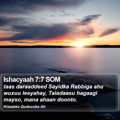 Ishacyaah 7:7 SOM Bible Verse Image