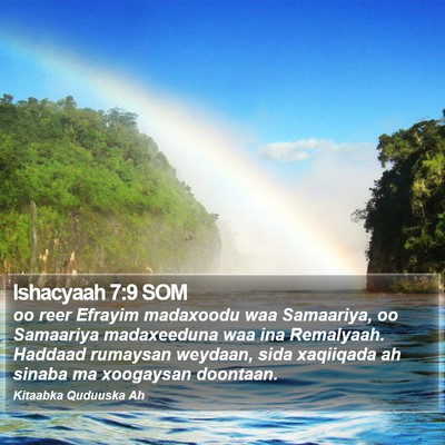 Ishacyaah 7:9 SOM Bible Verse Image
