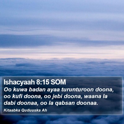 Ishacyaah 8:15 SOM Bible Verse Image