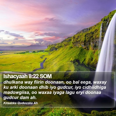 Ishacyaah 8:22 SOM Bible Verse Image
