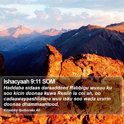 Ishacyaah 9:11 SOM Bible Verse Image