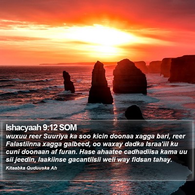 Ishacyaah 9:12 SOM Bible Verse Image