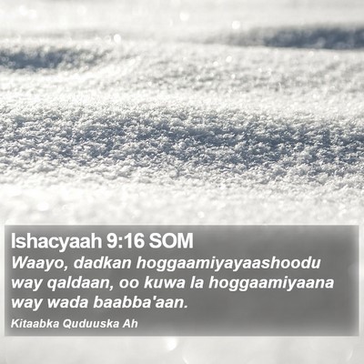 Ishacyaah 9:16 SOM Bible Verse Image