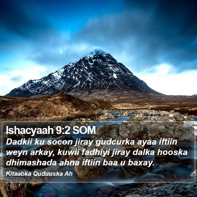 Ishacyaah 9:2 SOM Bible Verse Image