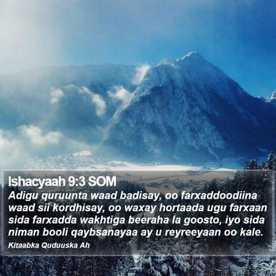 Ishacyaah 9:3 SOM Bible Verse Image