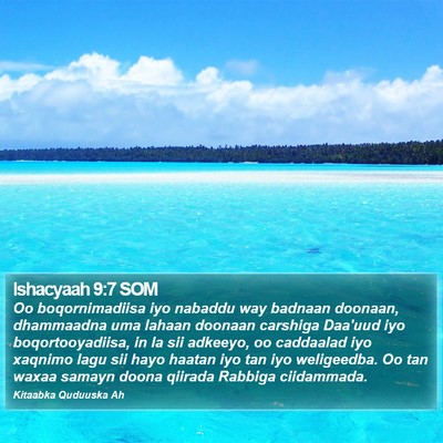 Ishacyaah 9:7 SOM Bible Verse Image