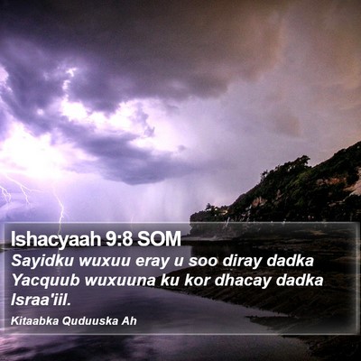 Ishacyaah 9:8 SOM Bible Verse Image