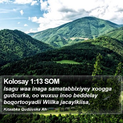 Kolosay 1:13 SOM Bible Verse Image