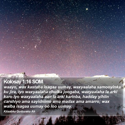 Kolosay 1:16 SOM Bible Verse Image