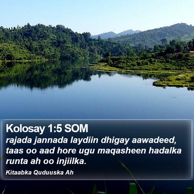 Kolosay 1:5 SOM Bible Verse Image