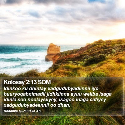Kolosay 2:13 SOM Bible Verse Image