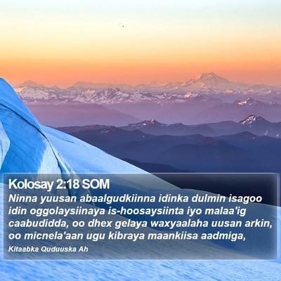 Kolosay 2:18 SOM Bible Verse Image