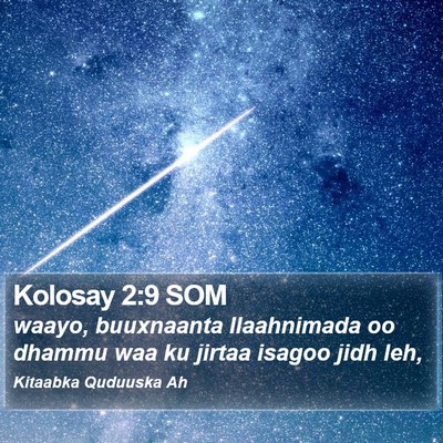 Kolosay 2:9 SOM Bible Verse Image