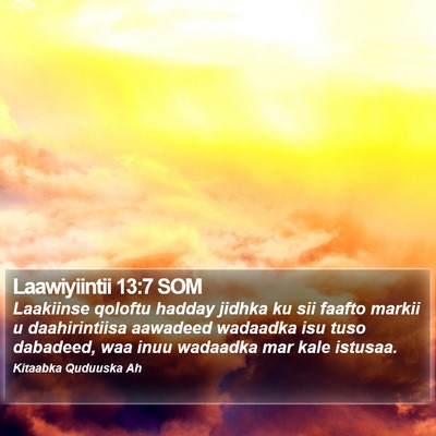 Laawiyiintii 13:7 SOM Bible Verse Image