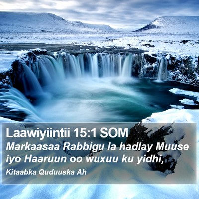 Laawiyiintii 15:1 SOM Bible Verse Image