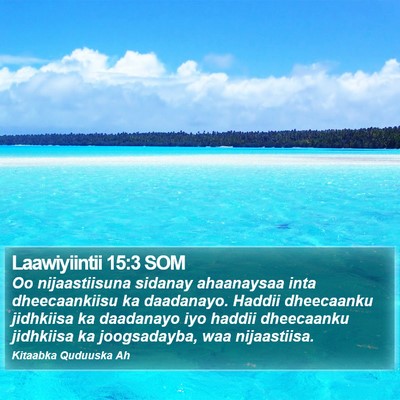 Laawiyiintii 15:3 SOM Bible Verse Image