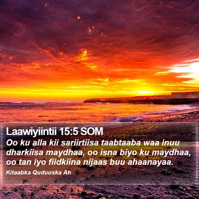 Laawiyiintii 15:5 SOM Bible Verse Image