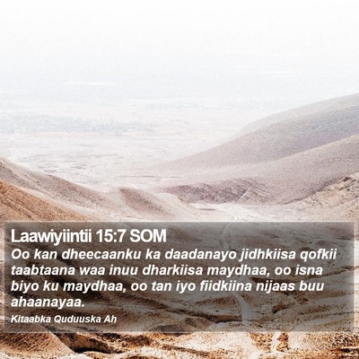 Laawiyiintii 15:7 SOM Bible Verse Image