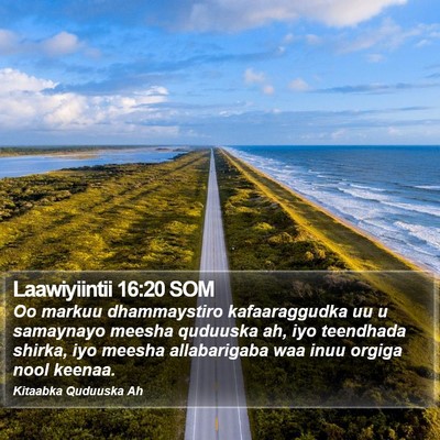 Laawiyiintii 16:20 SOM Bible Verse Image